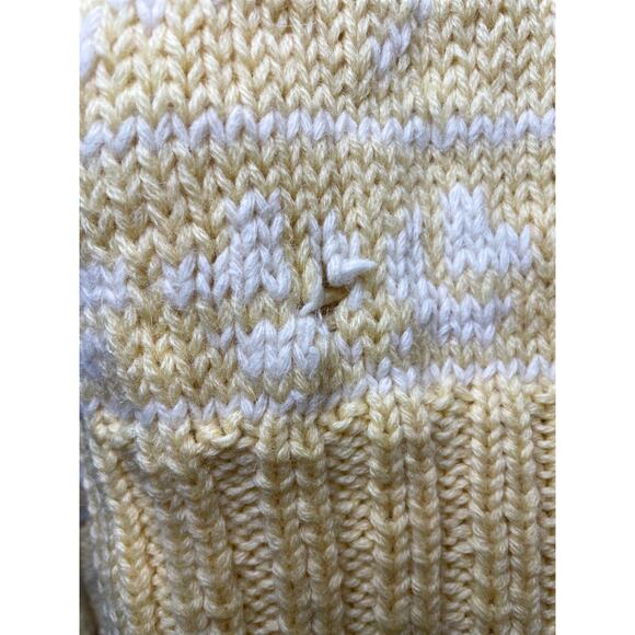 Vintage 80s Girls Junior's 16 Obermeyer Wool Yellow Ski Sweater - Picture 6 of 13